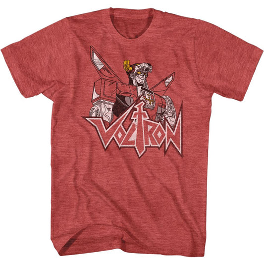 Voltron - Fade - Short Sleeve - Heather - Adult - T-Shirt - clothing by TeeHivey.com