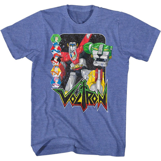 Voltron - And Pilots - Short Sleeve - Heather - Adult - T-Shirt - clothing by TeeHivey.com