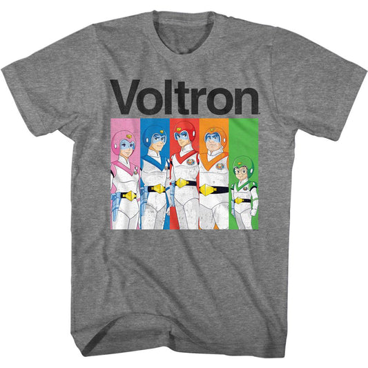 Voltron - Color Blocks - Short Sleeve - Heather - Adult - T-Shirt - clothing by TeeHivey.com