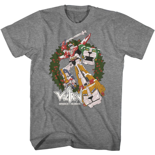 Voltron - Christmas Wreath - Short Sleeve - Heather - Adult - T-Shirt - clothing by TeeHivey.com