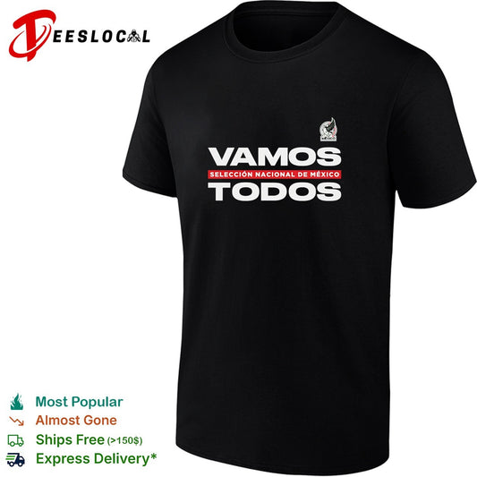 Vamos todos Mexico Seleccion Nacional black red bold shirt