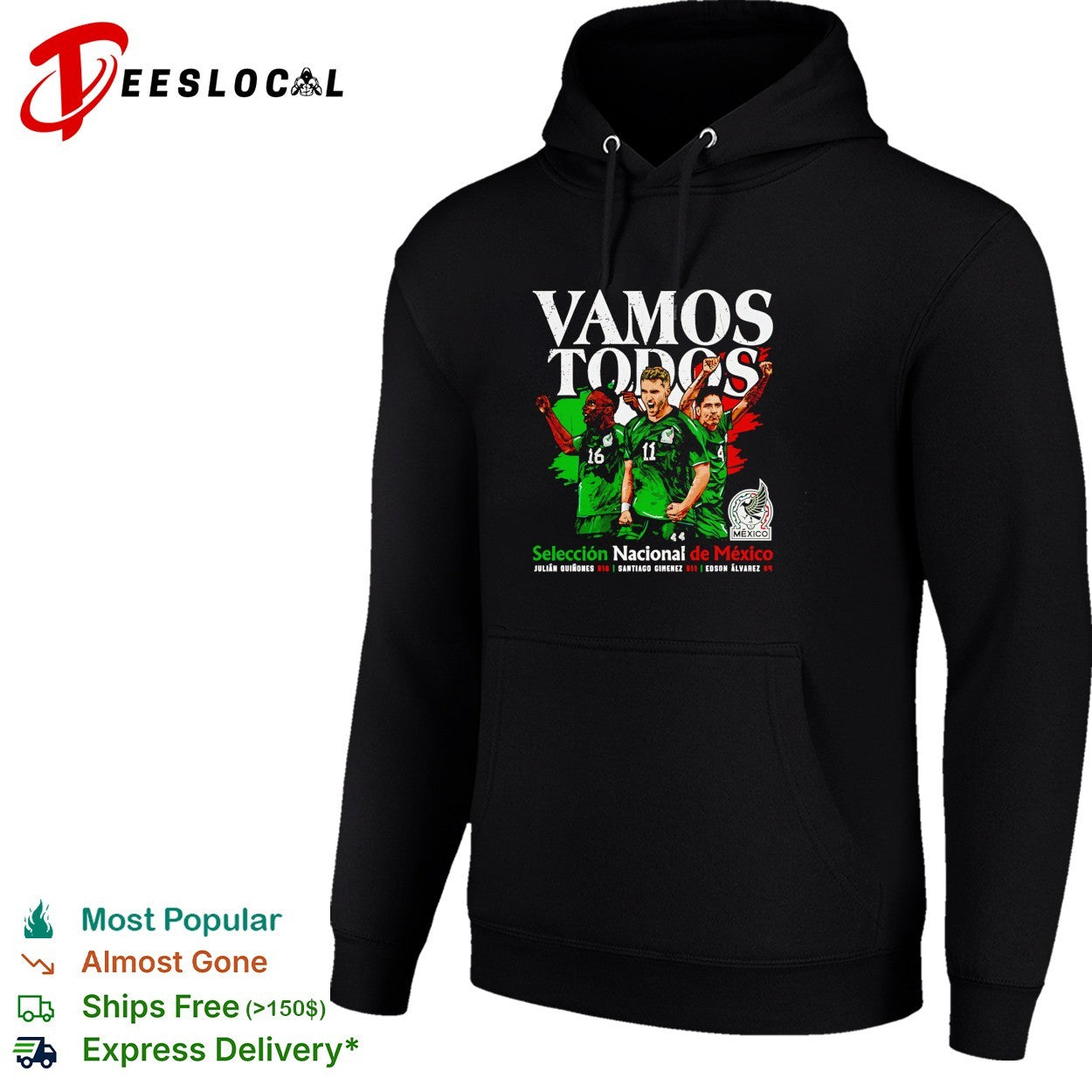 Vamos todos Mexico Seleccion Nacional soccer trio players shirt