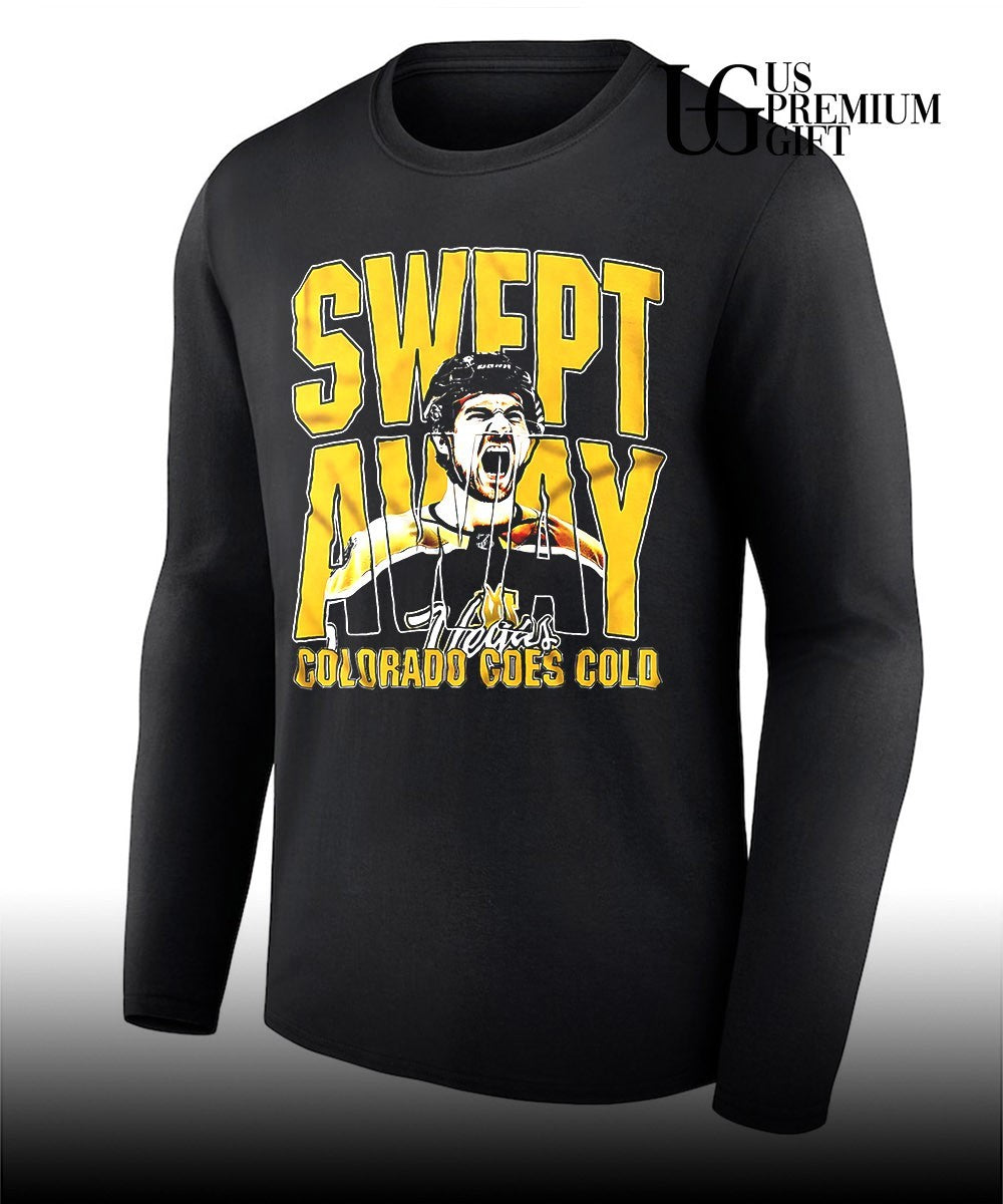 Vegas Golden Knights Stanley Cup Playoffs NHL Swept Away Vegas Colorado goes cold shirt