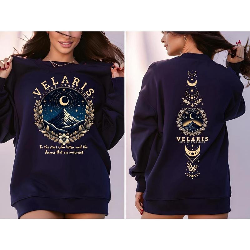 Velaris ACOTAR  Sweatshirt, Velaris City Of Starlight, The Night Court Shirt,SJM Merch Shirt,Court of Dreams,Rhysand,Cassian,horns and Roses