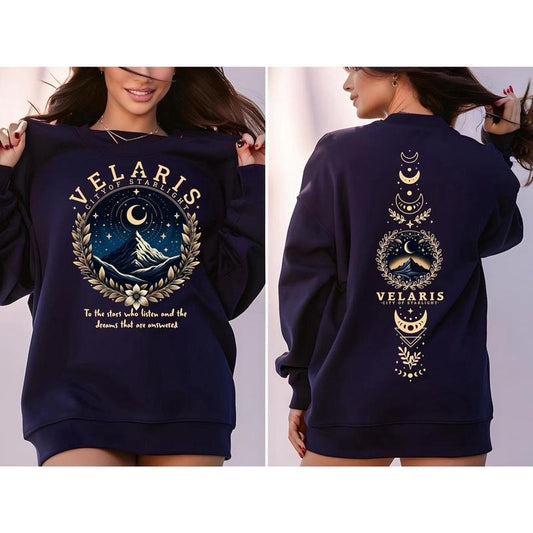 Velaris ACOTAR  Sweatshirt, Velaris City Of Starlight, The Night Court Shirt,SJM Merch Shirt,Court of Dreams,Rhysand,Cassian,horns and Roses