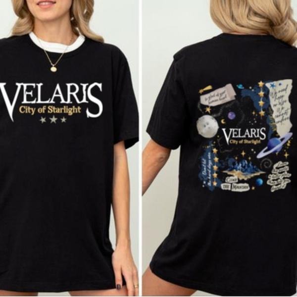 Velaris Tee Shirt, Velaris City Of Starlight Shirt, The Night Court Shirt, Bookish Gift, Court of Thorns and Roses Shirt