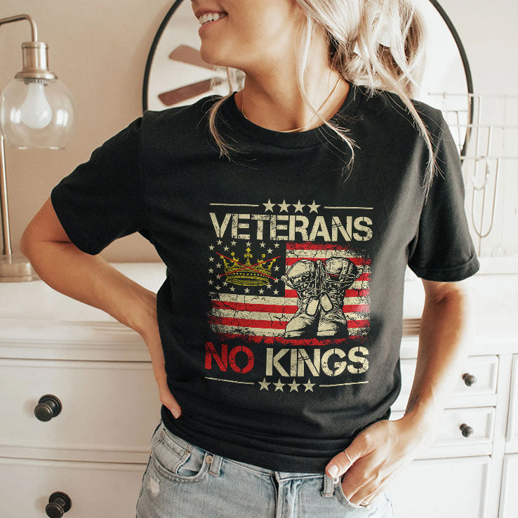 Veterans No Kings Military Protest T Shirt