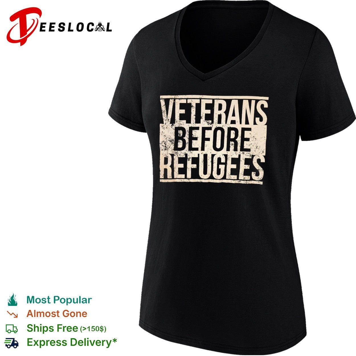 Veterans before refugees shirt