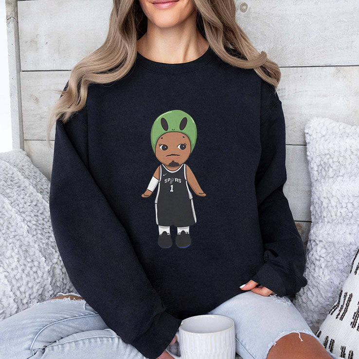 Victor Wembanyama Alien Spurs Chibi T Shirt