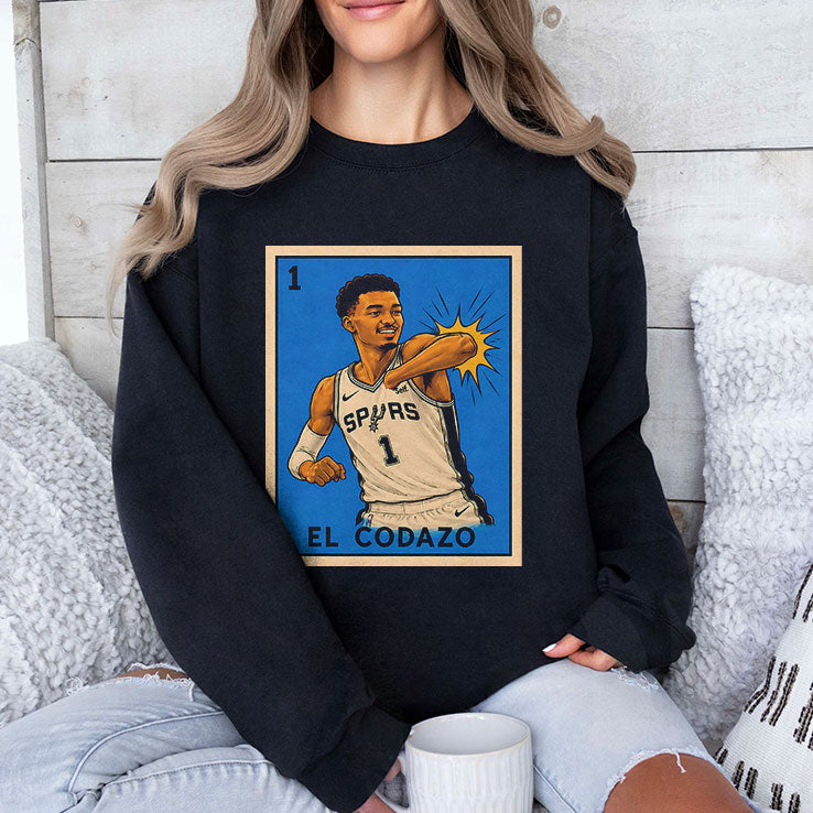 Victor Wembanyama Elbowing El Codazo San Antonio Spurs NBA 2026 Shirt