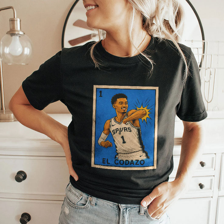 Victor Wembanyama Elbowing El Codazo San Antonio Spurs NBA 2026 Shirt