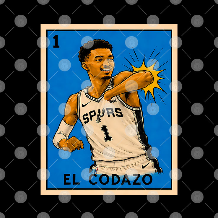 Victor Wembanyama Elbowing El Codazo San Antonio Spurs NBA 2026 Shirt