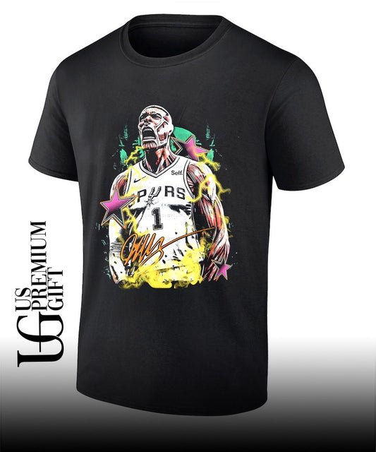 Victor Wembanyama San Antonio Spurs Attack on Titan Colossal Titan Spurs 1 Self shirt