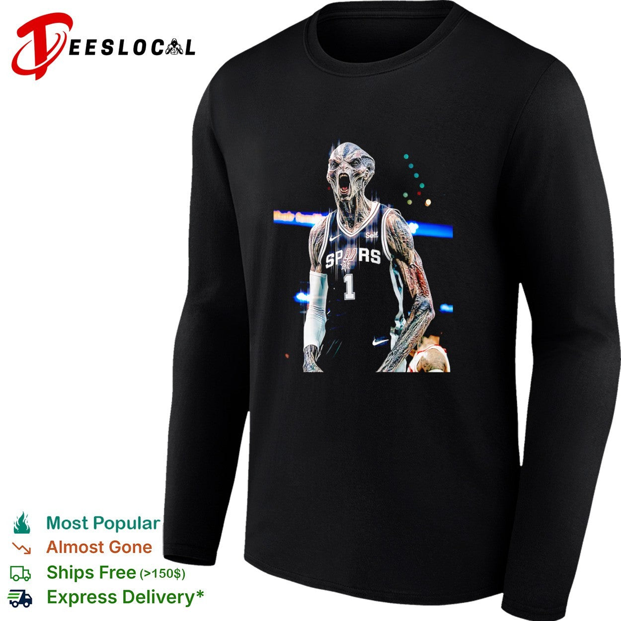 Victor Wembanyama San Antonio Spurs NBA Alien Parody shirt