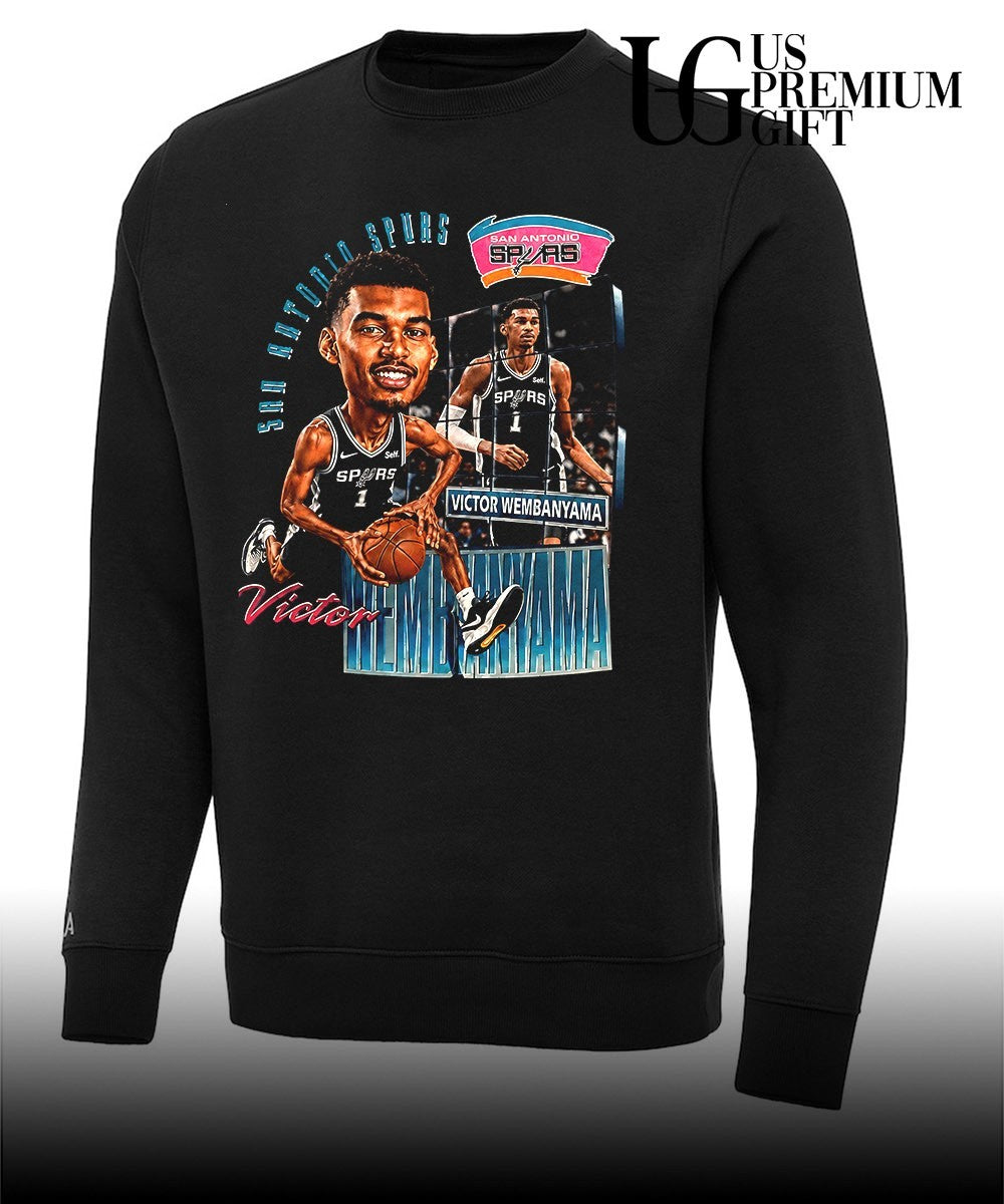 Victor Wembanyama San Antonio Spurs NBA Basketball player caricature shirt