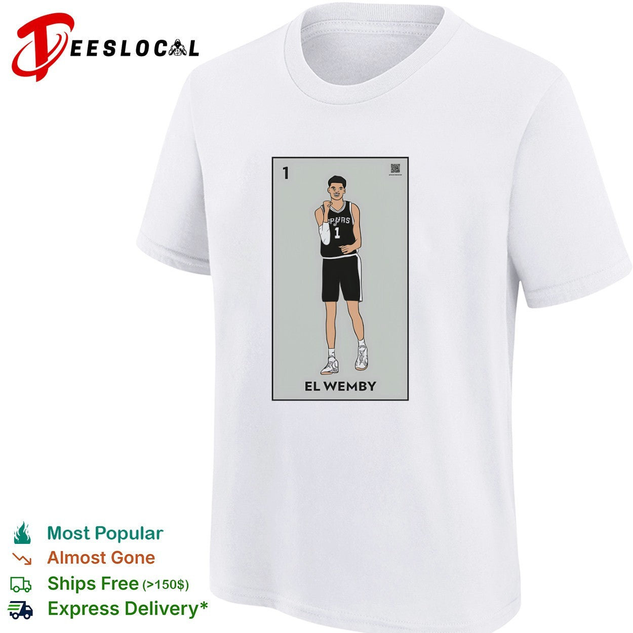 Victor Wembanyama San Antonio Spurs NBA Loteria Card El Wemby basketball shirt