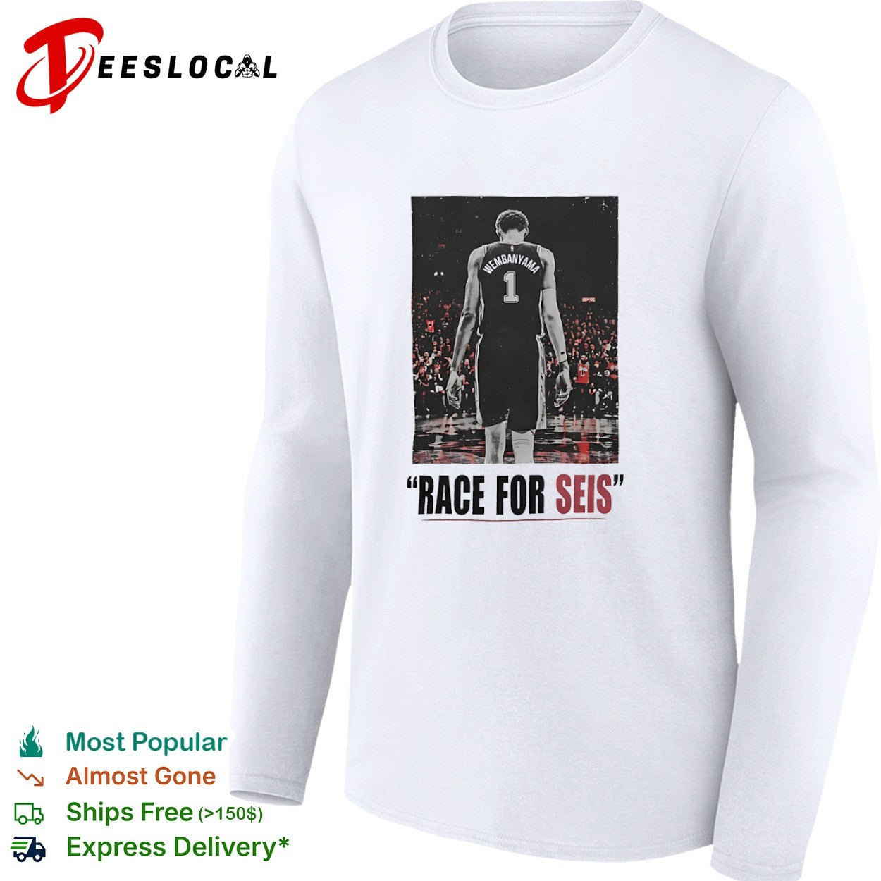 Victor Wembanyama San Antonio Spurs NBA Race for Seis shirt