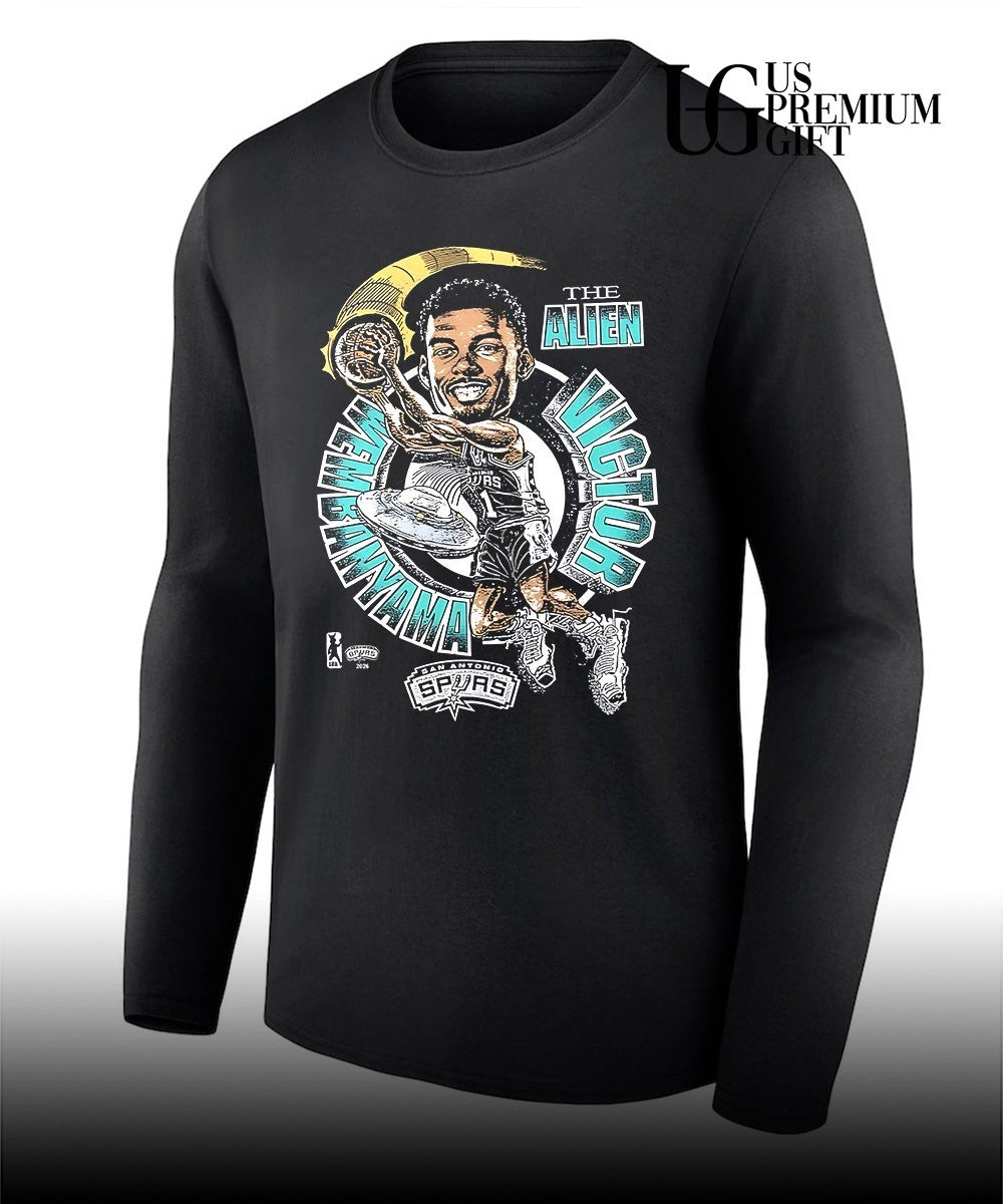 Victor Wembanyama San Antonio Spurs NBA The Alien Membanyama caricature shirt