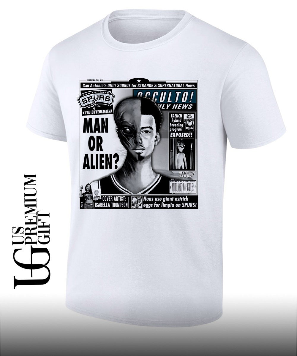 Victor Wembanyama San Antonio Spurs Occulto Weekly News Man or Alien shirt