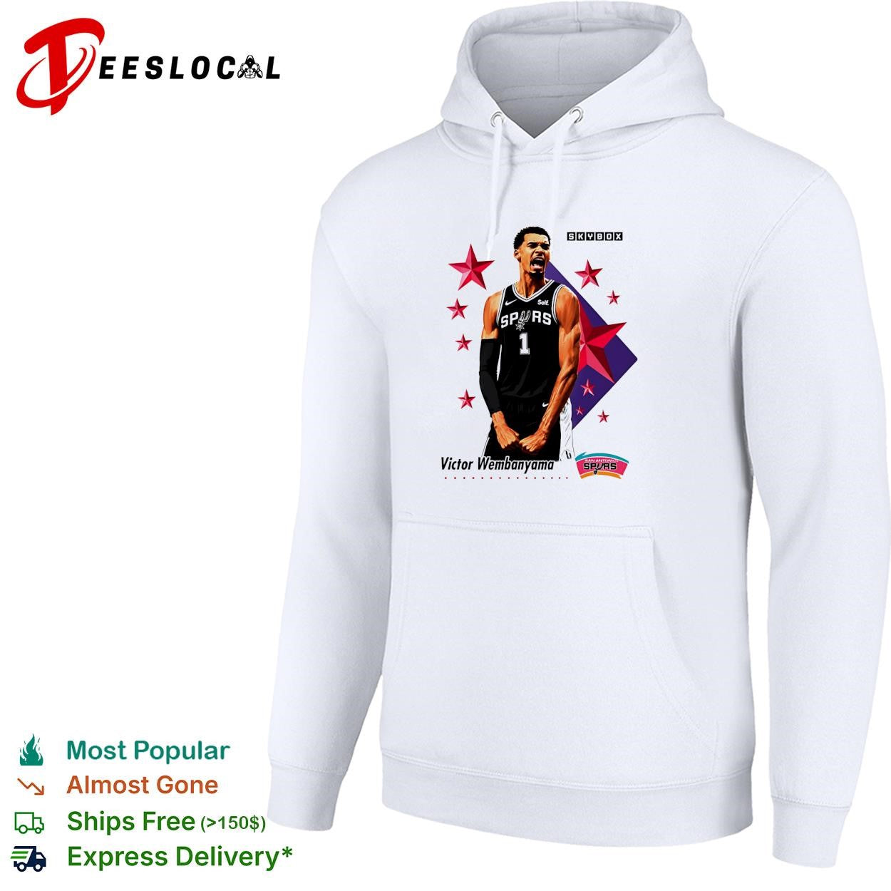 Victor Wembanyama San Antonio Spurs Skybox Vintage Retro Basketball shirt