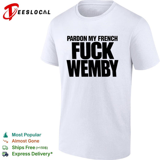 Victor Wembanyama San Antonio Spurs pardon my French basketball slogan typography shirt