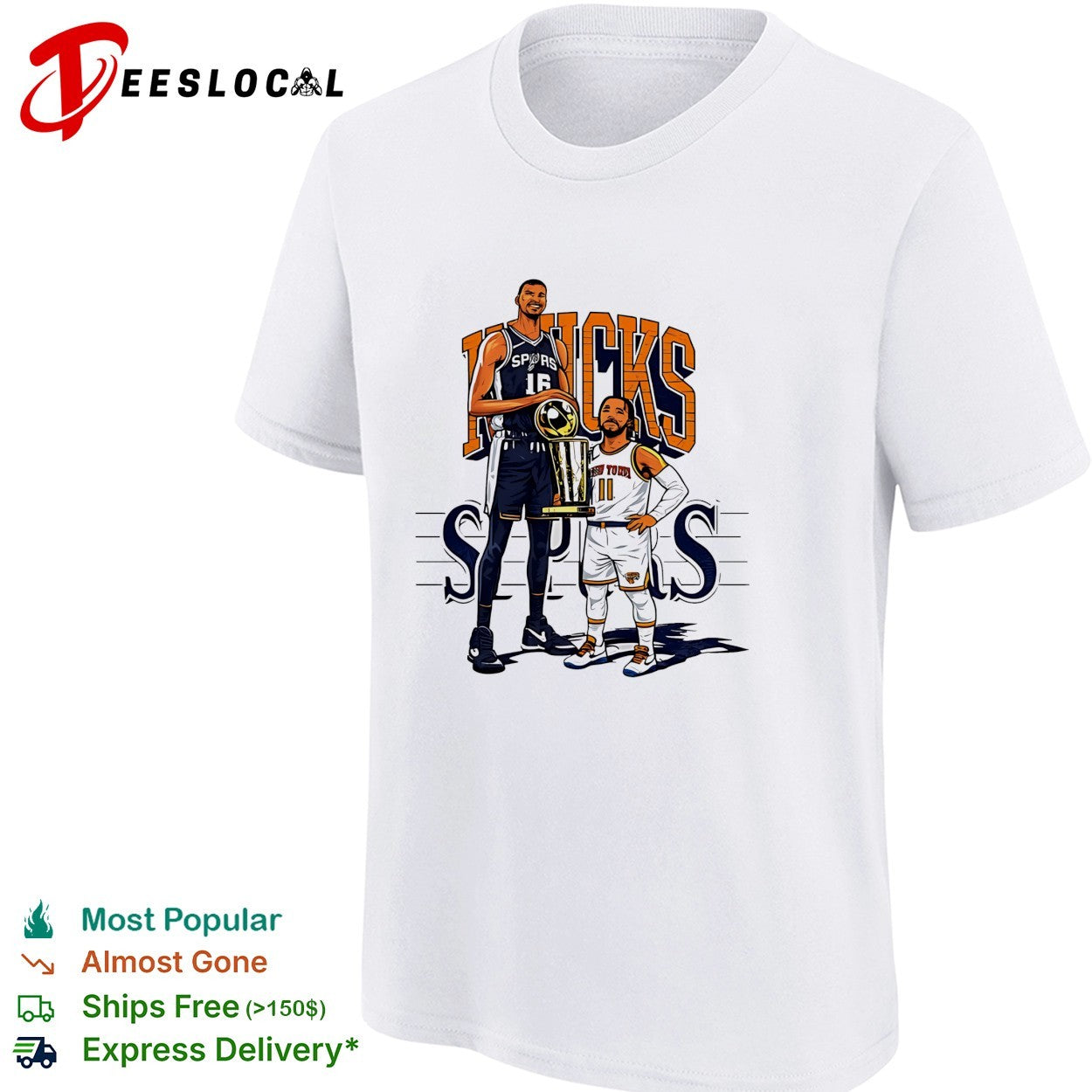 Victor Wembanyama San Antonio Spurs vs Jalen Brunson New York Knicks size gap funny shirt