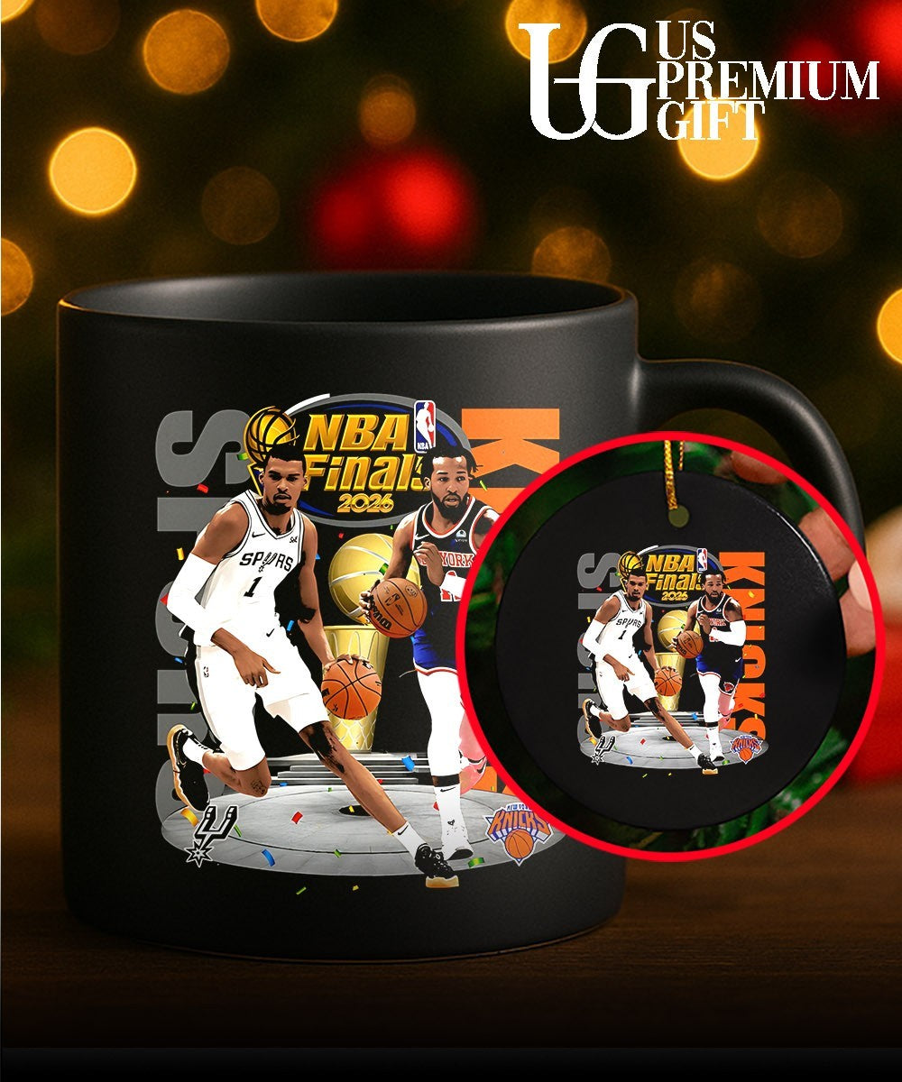 Victor Wembanyama Spurs vs Jalen Brunson Knicks NBA Finals 2026 trophy shirt