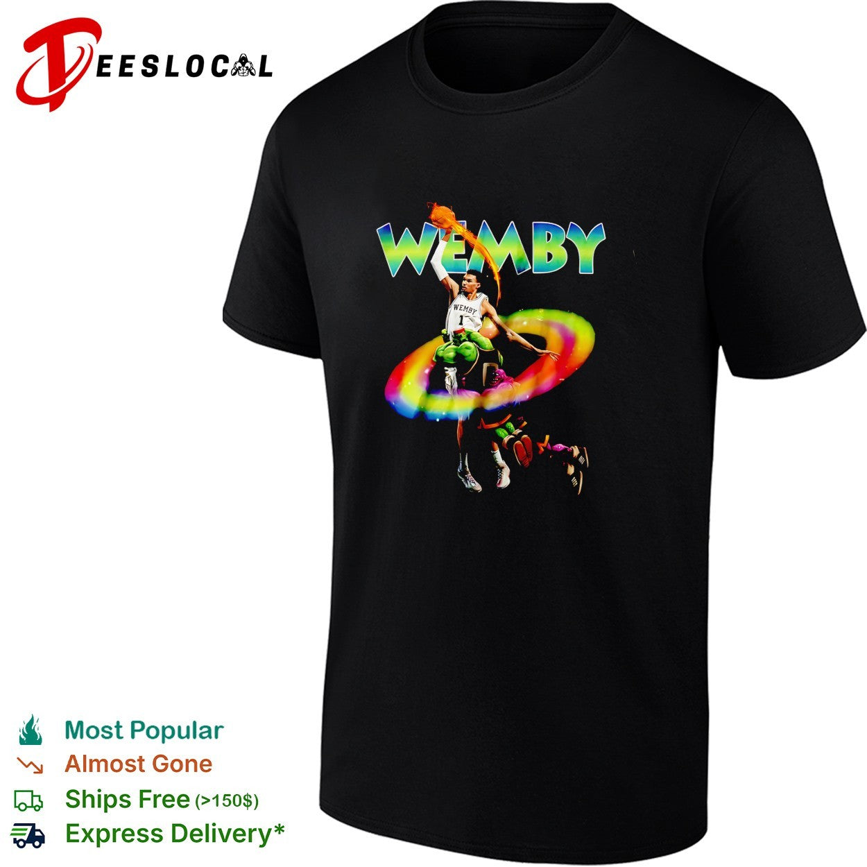 Victor Wembanyama Wemby space alien armor cosmic fantasy art shirt