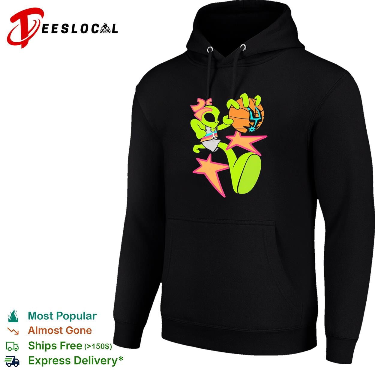 Victor Wembanyama alien cartoon San Antonio Spurs neon dunk stars shirt