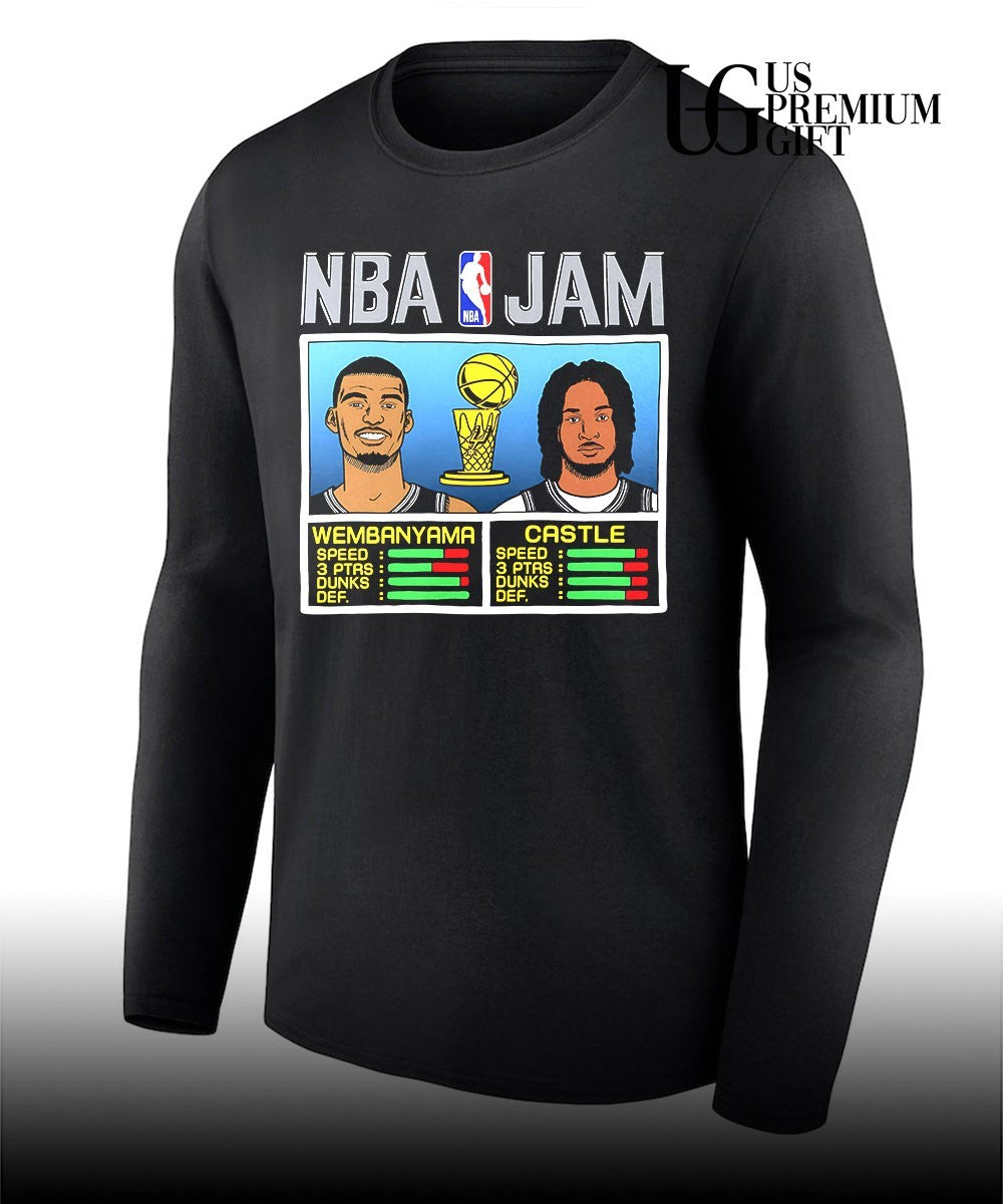 Victor Wembanyama and Stephon Castle San Antonio Spurs NBA Jam 2026 shirt