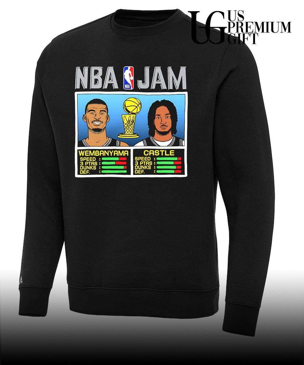 Victor Wembanyama and Stephon Castle San Antonio Spurs NBA Jam 2026 shirt