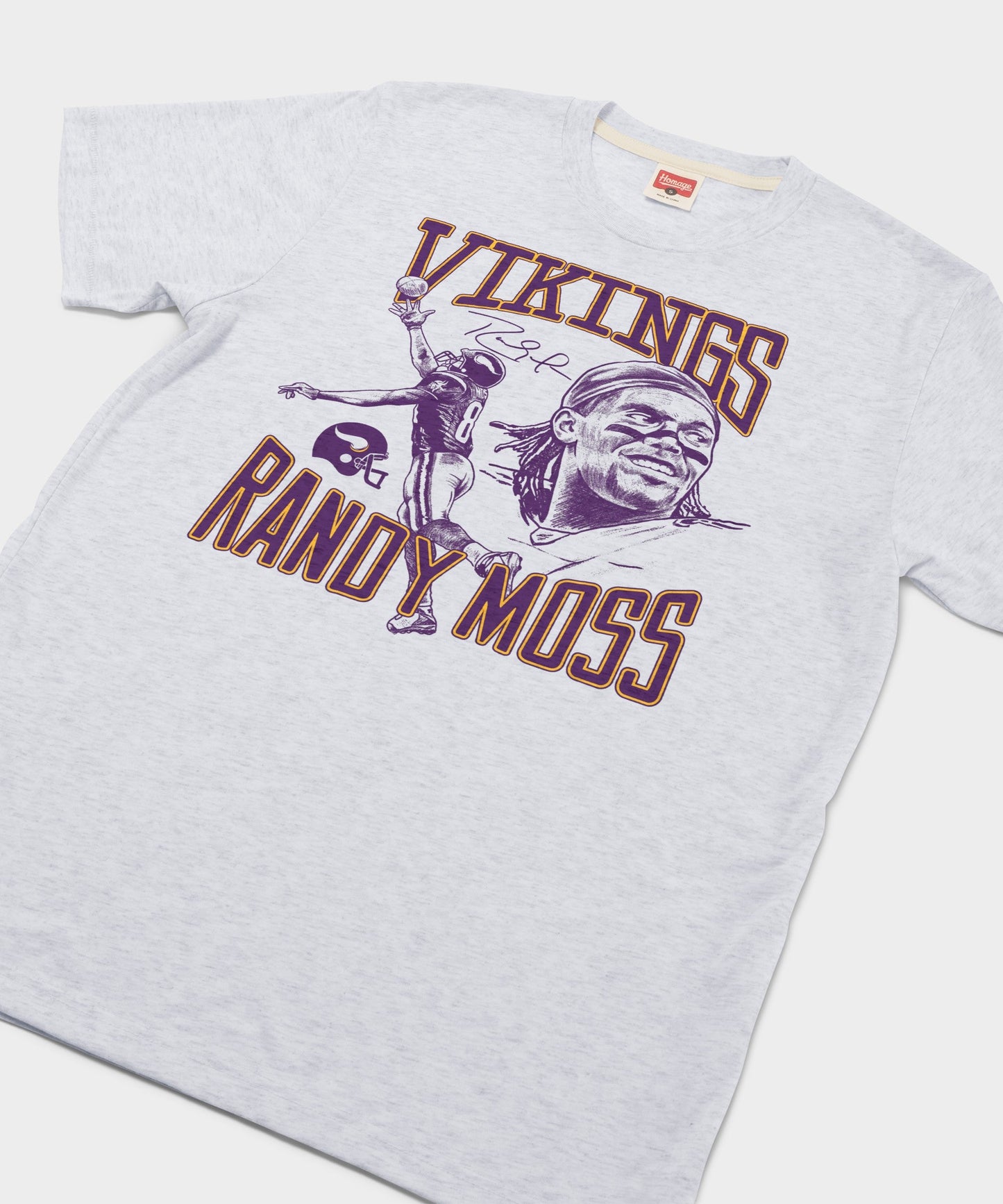 Vikings Randy Moss Signature Portrait