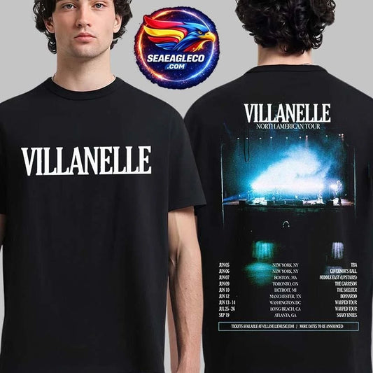 Villanelle North American Tour 2026 City Dates Two Sided Shirt