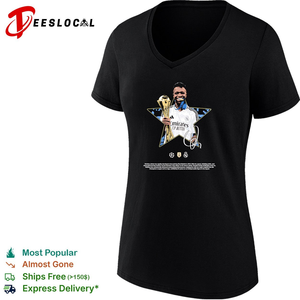 Vinicius Junior Real Madrid signature shirt