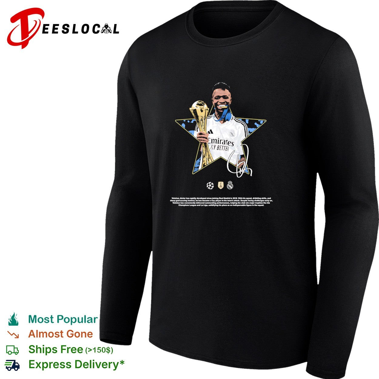 Vinicius Junior Real Madrid signature shirt