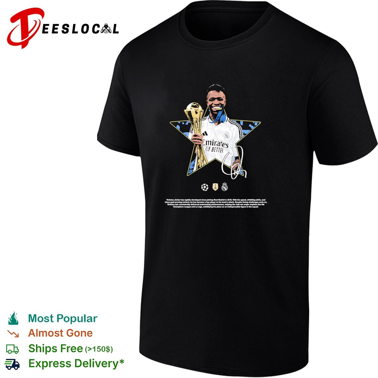 Vinicius Junior Real Madrid signature shirt