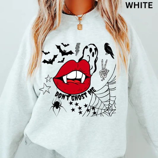Vintage Halloween Crewneck, Don't Ghost Me Sweatshirt, Print t shirt, Vintage Halloween Sweatshirt, Halloween Tok, fall Crewneck, fall sweater, first day of school outfit, trending T-shirt, Pullover, Oversized,