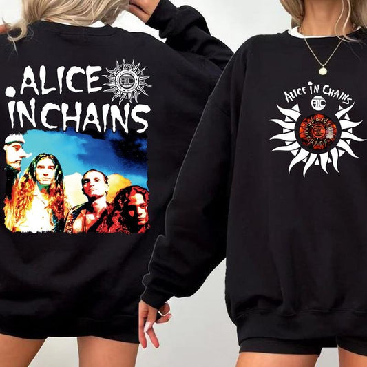 Vintage Hot Alice In Chains Band Member Unisex T-shirt, Retro Alice In Chains Hoodie Gift, Gift For Her, Music Tour Sweatshirt