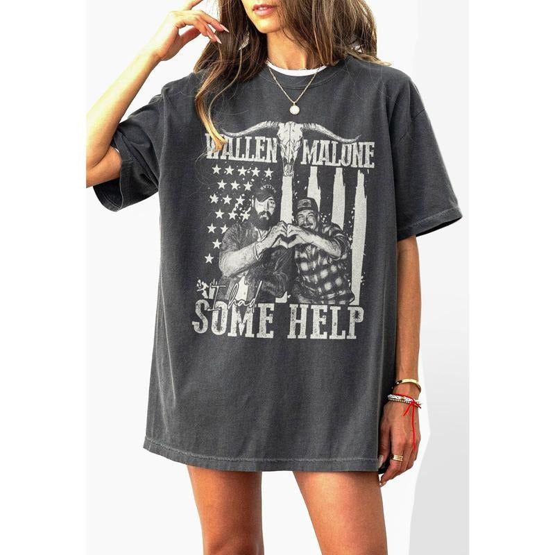 Vintage I Had Some Help shirt, Country Music shirt, Post Wallen shirt, It takes two to break a heart in two, Morgan Gift.