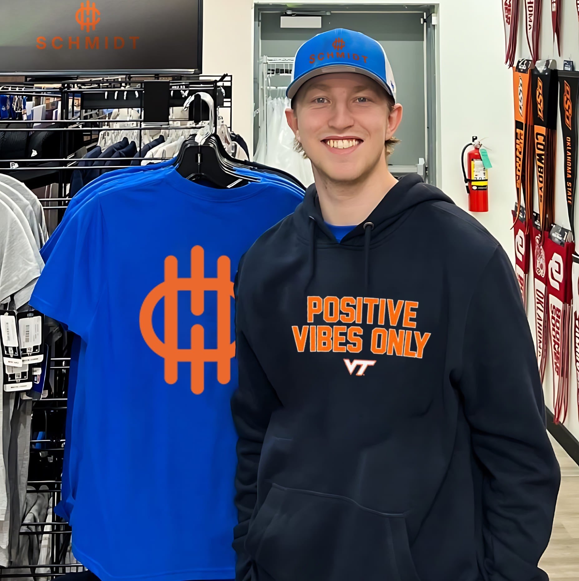 Virginia Tech Hokies Positive Vibes Only logo Shirt