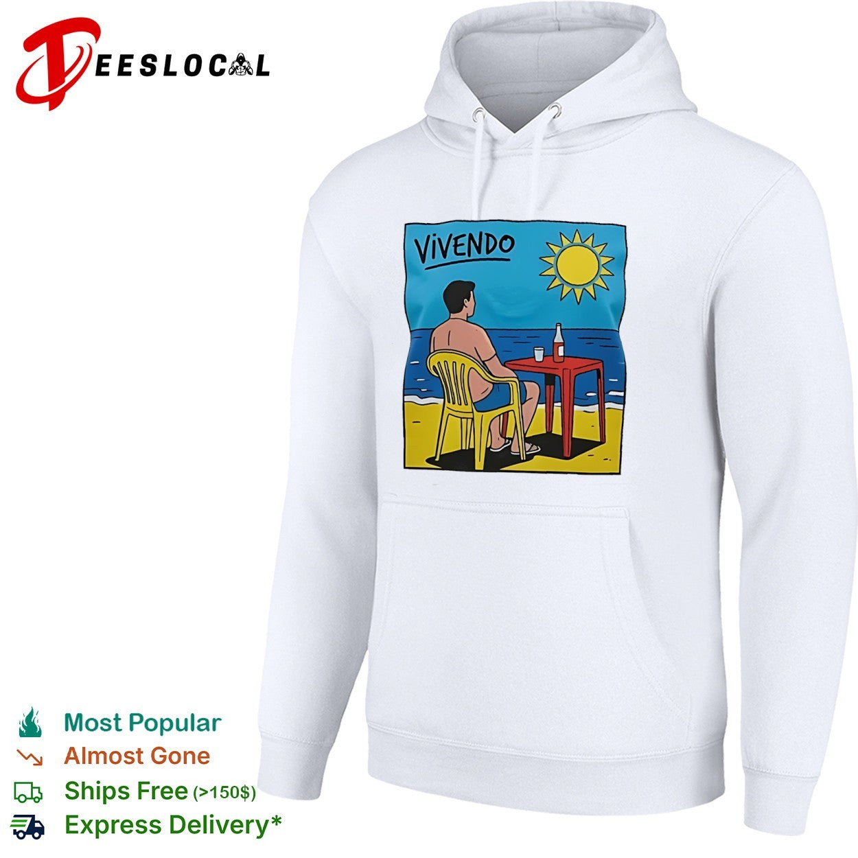 Vivendo Beach Summer Scene Aesthetic Leisure shirt