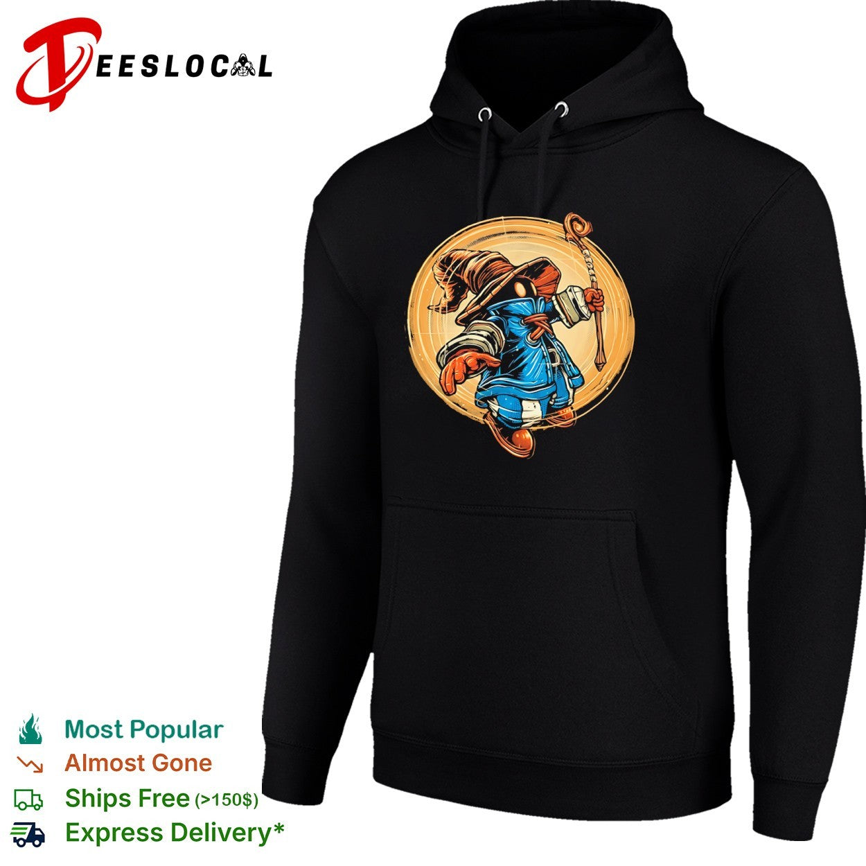 Vivi Ornitier Final Fantasy Magic Staff Wizard Fantasy Character shirt