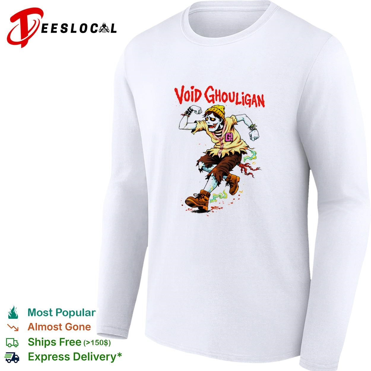 Void Ghouligan cartoon zombie runner punk character shirt