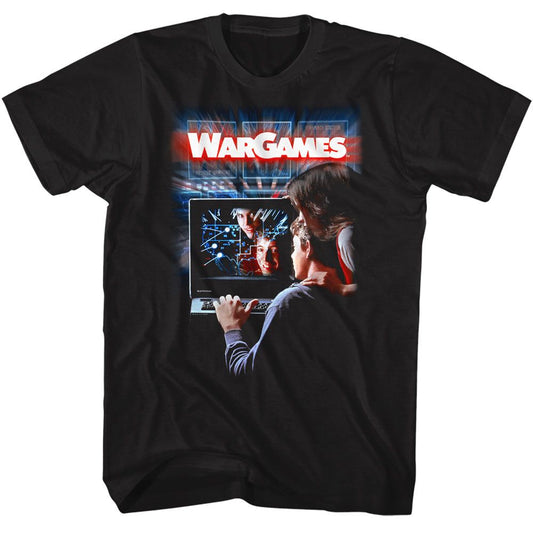 Wargames - Cover - American Classics - Solid Black Adult Short Sleeve T-Shirt - clothing by TeeHivey.com (Image 1)
