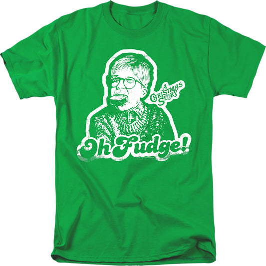A Christmas Story Oh Fudge Again Mens T Shirt Kelly Green