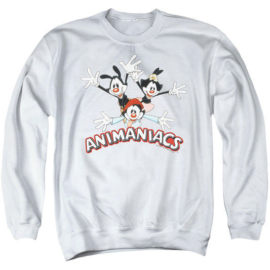 Animaniacs Animaniacs Trio Mens Crewneck Sweatshirt White - clothing by TeeHivey.com (Image 1)