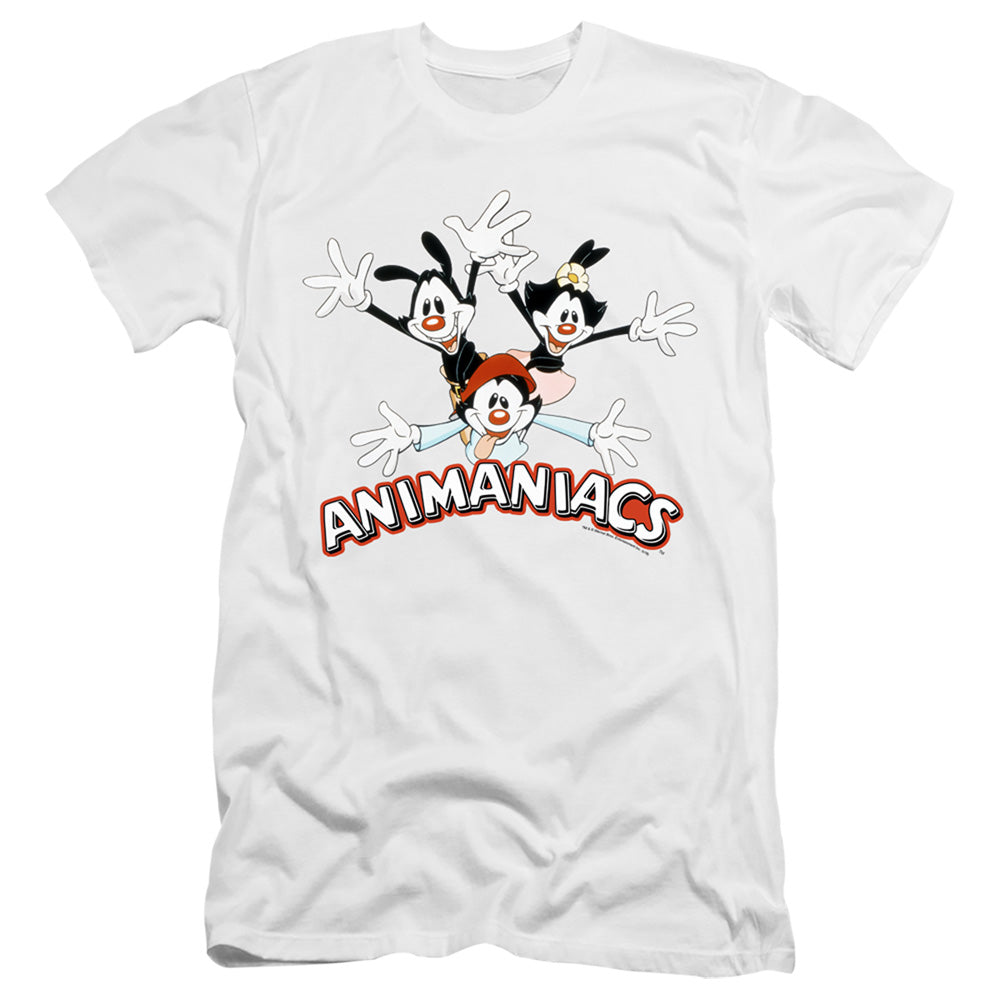 Animaniacs Animaniacs Trio Premium Bella Canvas Slim Fit Mens T Shirt White - clothing by TeeHivey.com