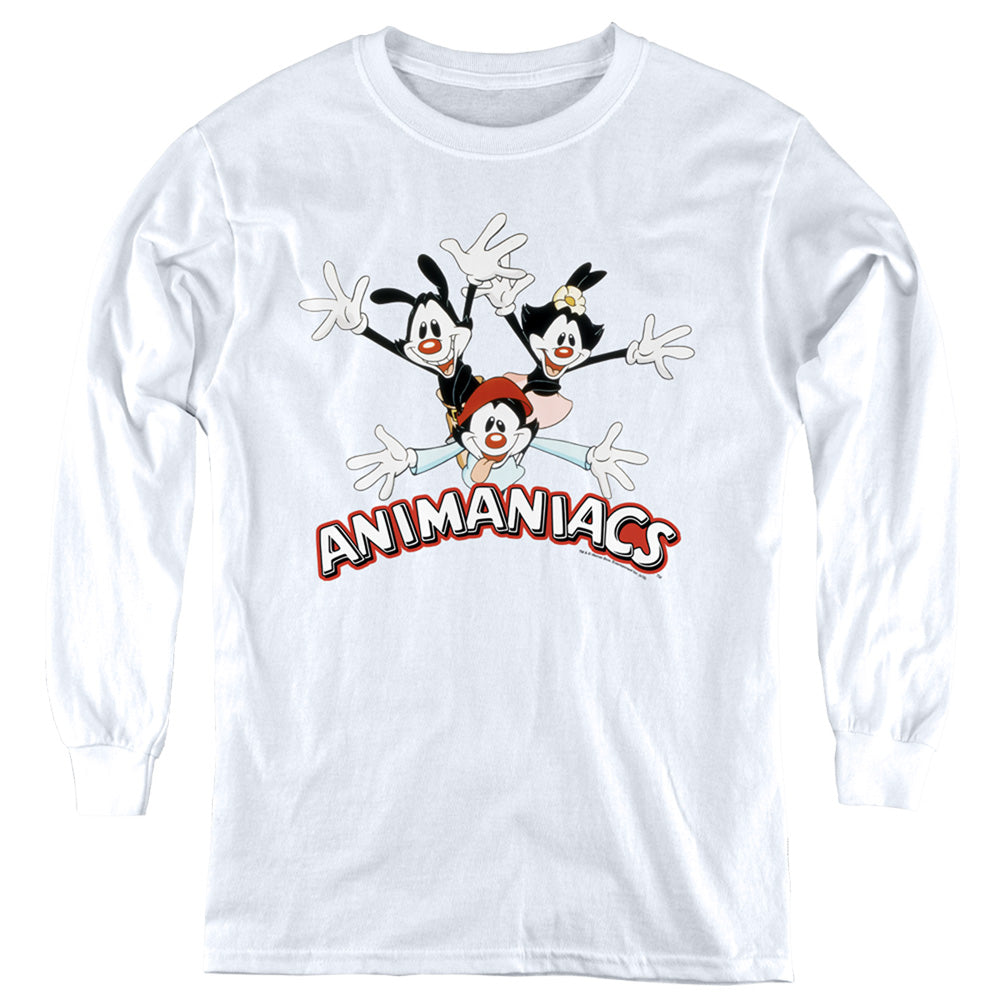Animaniacs Animaniacs Trio Long Sleeve Kids Youth T Shirt White - clothing by TeeHivey.com