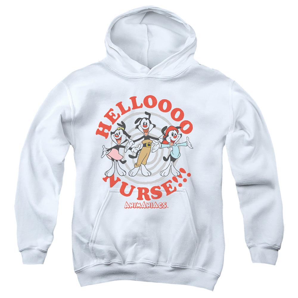 Animaniacs Hello Nurse Kids Youth Hoodie White - clothing by TeeHivey.com