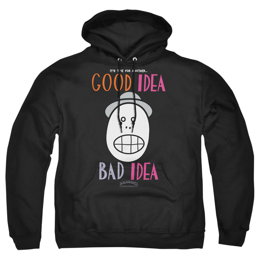 Animaniacs Good Idea Bad Idea Mens Hoodie Black - clothing by TeeHivey.com (Image 4)